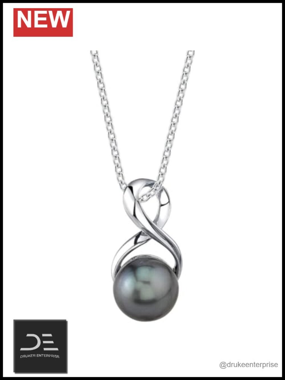 Real Tahitian South Sea Pearl Necklace 9mm Genuine Cultured AAA Fine Jewelry